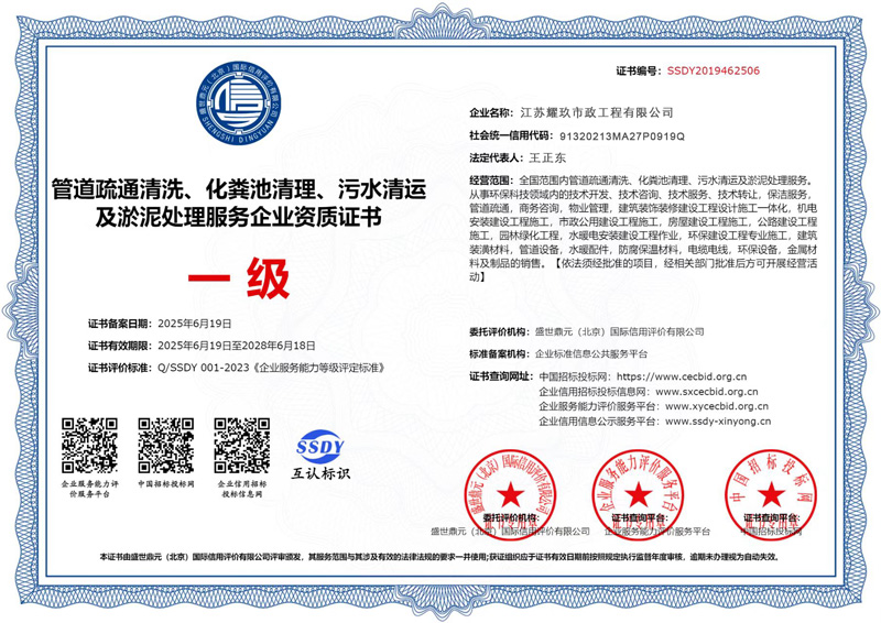 西善桥企业资质证书